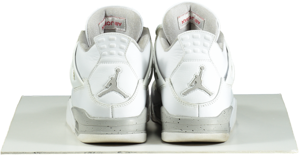 Jordan White Air Jordan 4 Retro Trainers UK 7