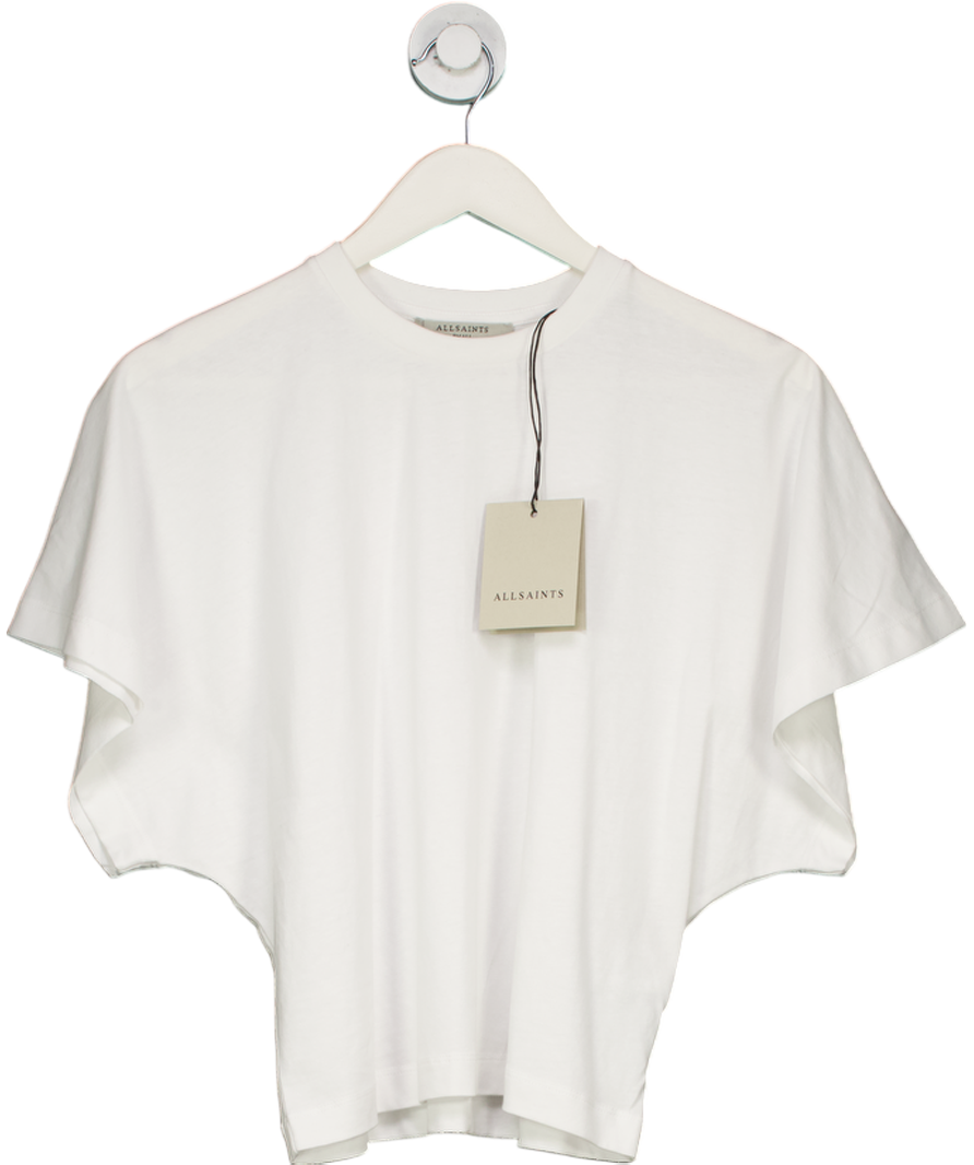 All Saints White Artia Relaxed Fit T-shirt UK S