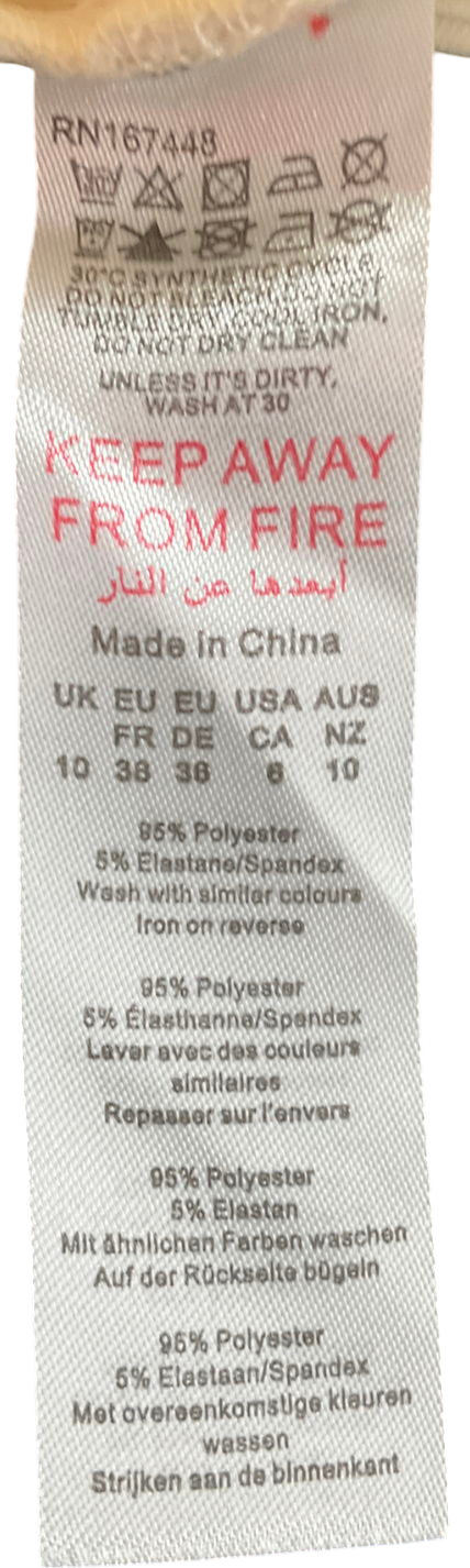 PrettyLittleThing Cream Premium Woven Zip Up Detail Sleeveless Top & Woven Tailored Wide Leg Belt Detail Trousers UK 10