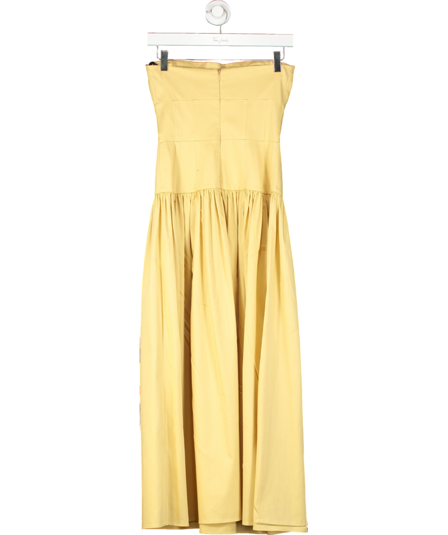 TOVE Butter Yellow Lauryn Strapless Midi Dress Fr34 UK 6