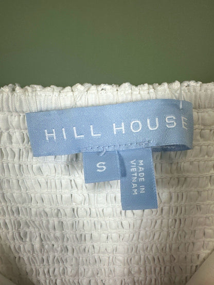 Hill House White Eyelet Midi Dress S