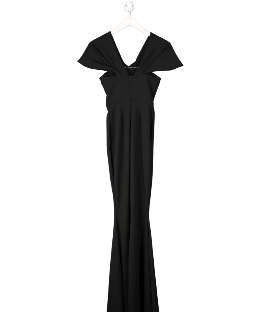 Club L Black Dana Bardot Maxi Dress UK 6
