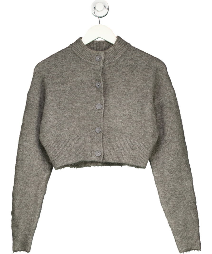 ZARA Grey Soft Knit Cardigan UK XS