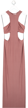 MISA Los Angeles Brown Corset Detailed Strappy Midaxi Dress UK S