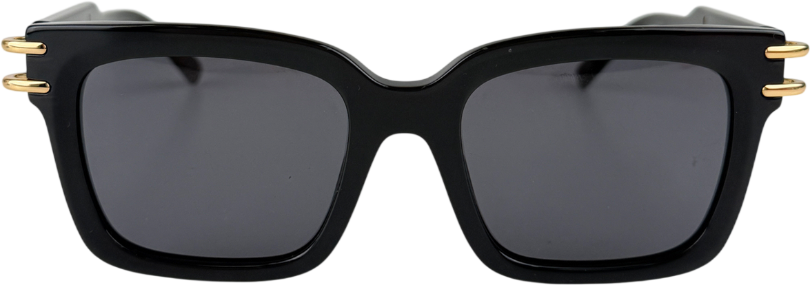 Holland Cooper Black / Gold New York City Logo Arm Sunglasses