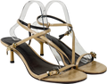M&S Nude Buckle Strappy Kitten Heel Sandals UK 8 EU 41