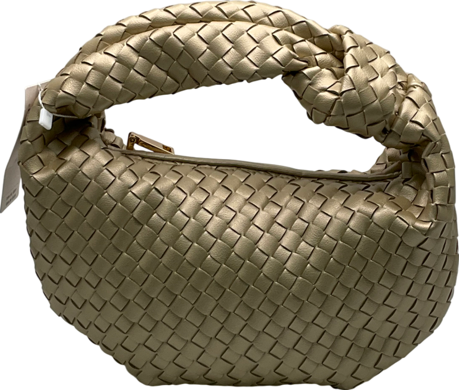 Anthropologie Metallic Melie Bianco Larissa Woven Handbag