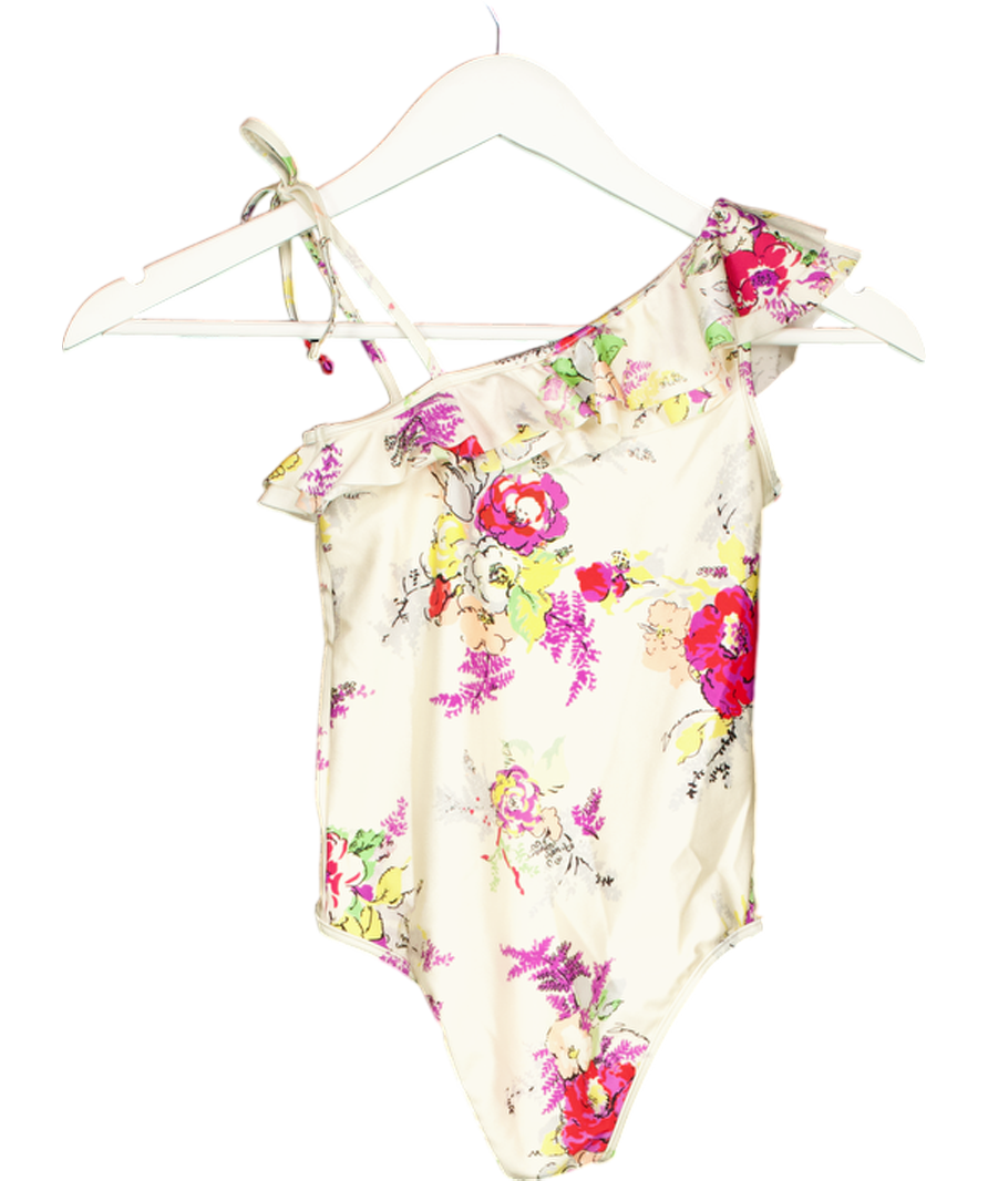 Zimmermann Cream Kids Clover Floral Swimsuit 6 Years