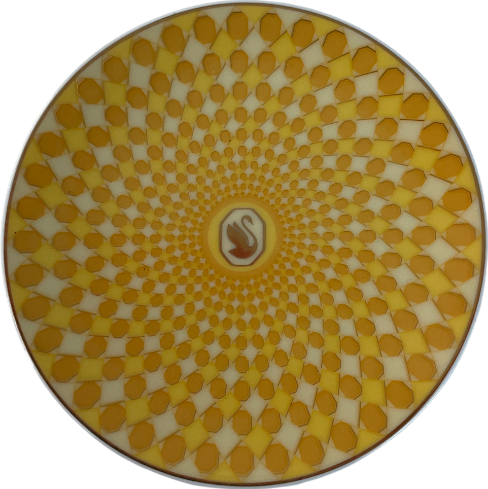 Swarovski Yellow Signup Porcelain Plate In Pouch