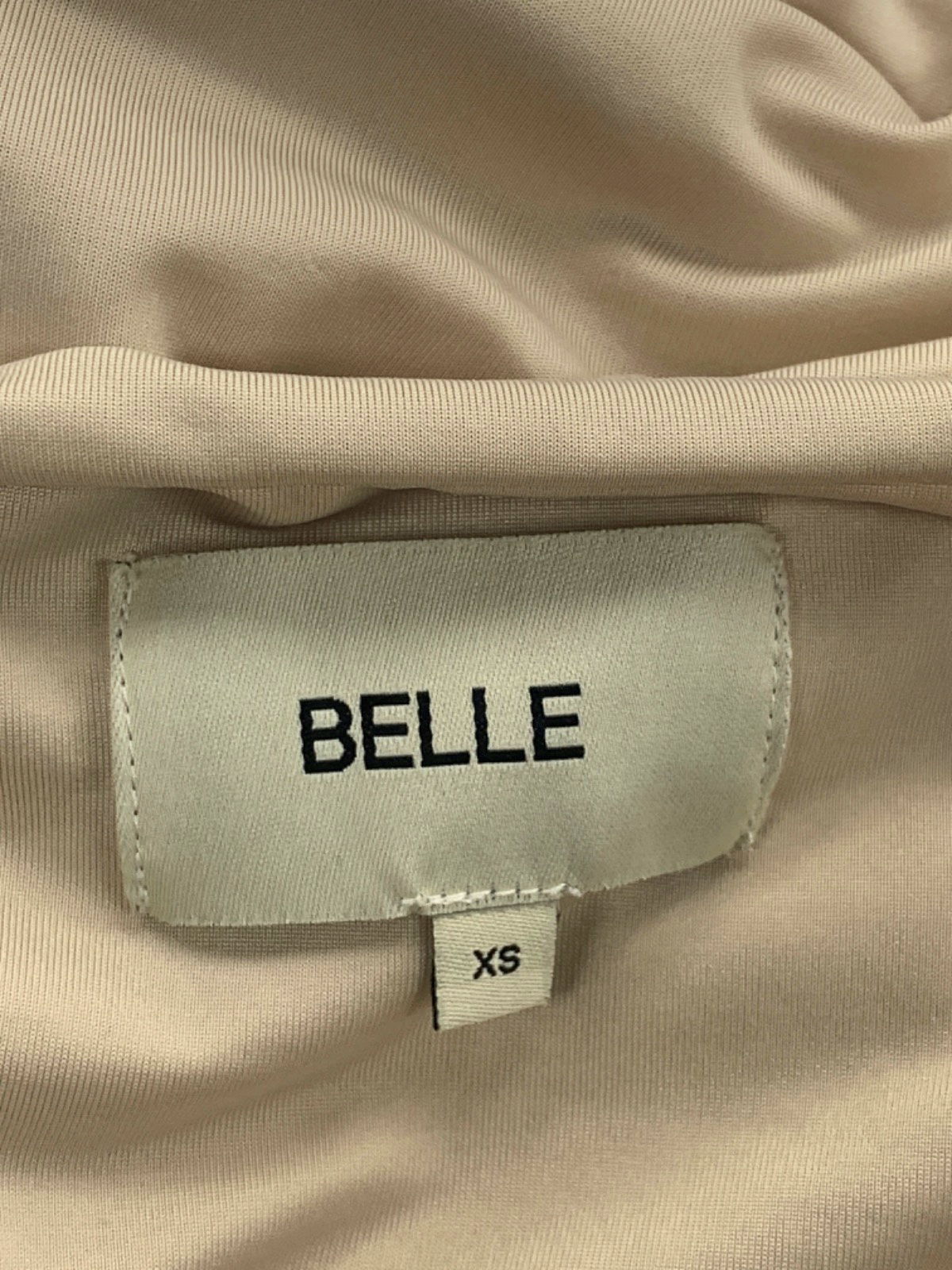 BELLE Beige Sleeveless Top UK XS