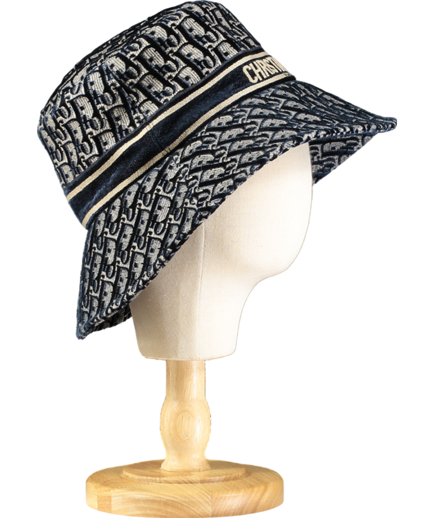 Christian Dior Blue D-bobby Dior Oblique Small Brim Bucket Hat