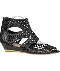 Miu Miu Black Caged Gladiator Wedge Flat Sandals. UK 7 EU 40 👠