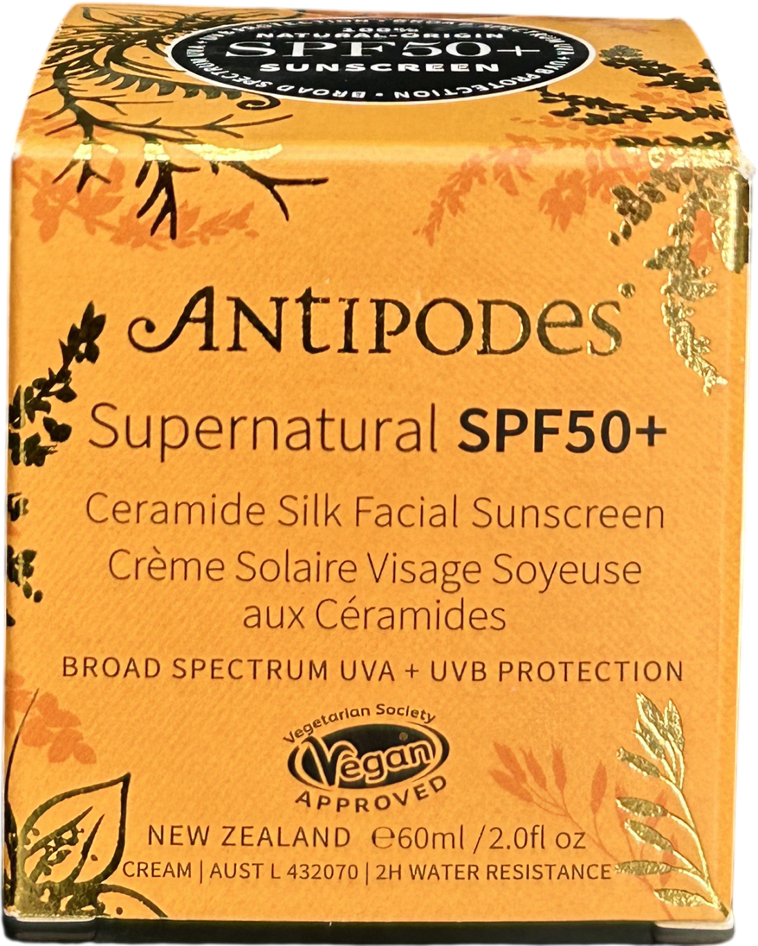 Antipodes Supernatural Spf50+ Ceramide Silk Facial Sunscreen 60ml
