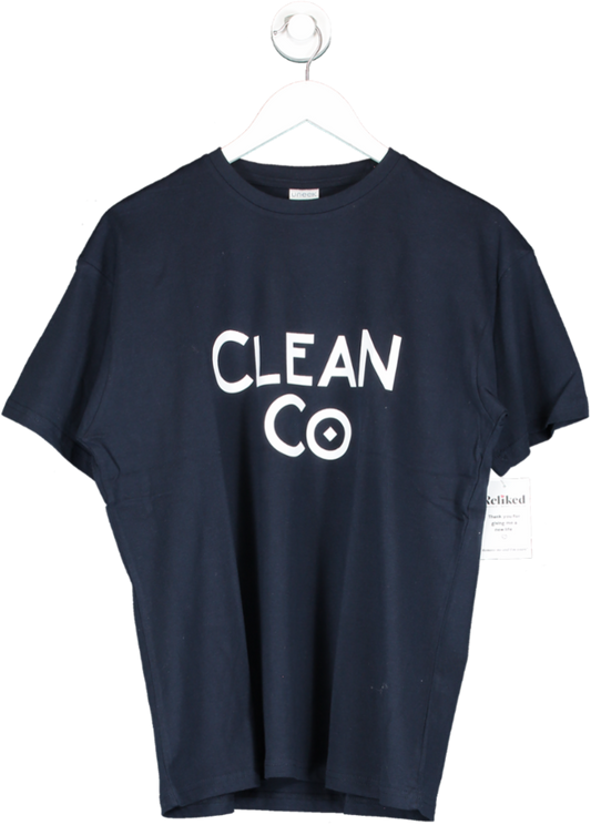uneek Blue Clean Co T Shirt UK M