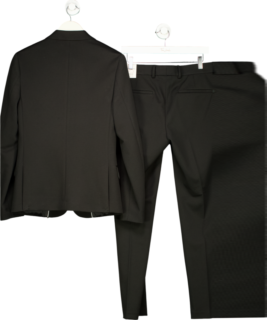 River Island Black Skinny Fit Tailored Blazer And Trouser Suit UK XS/S
