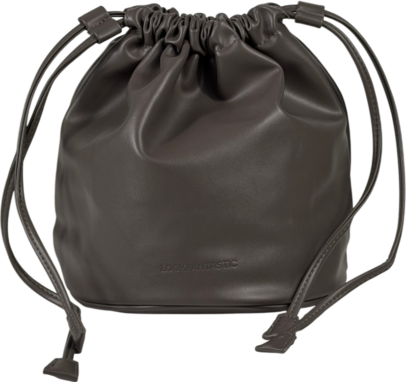 LOOK FANTASTIC Roxie Faux Leather Cosmetic Case Taupe