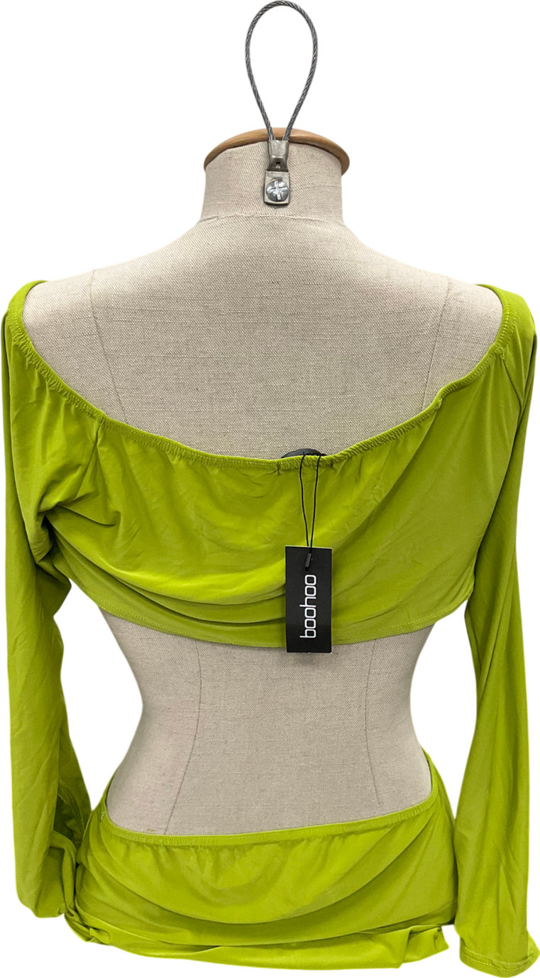 boohoo Green Molly Smith Cut Out Trim Detail Maxi Dress UK 14