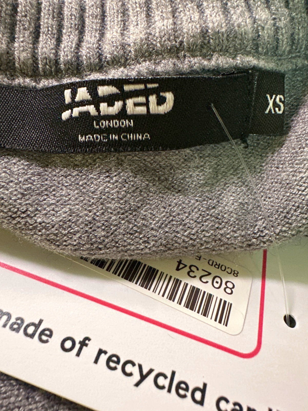 Jaded London Grey Knitted Cardigan and Skirted Trousers Set UK XS