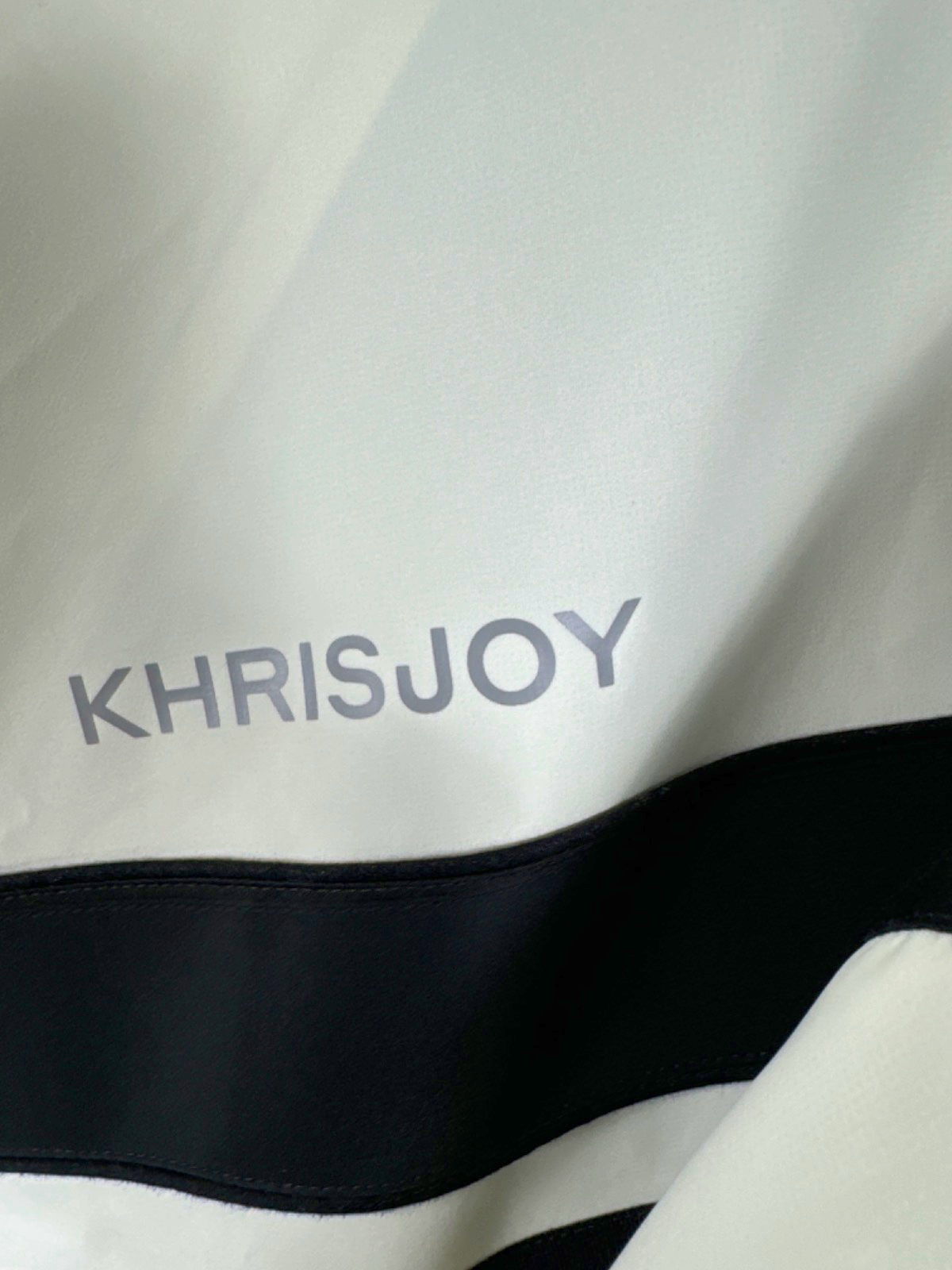 KHRISJOY White / Black Logo-Printed Jacket ONESIZE