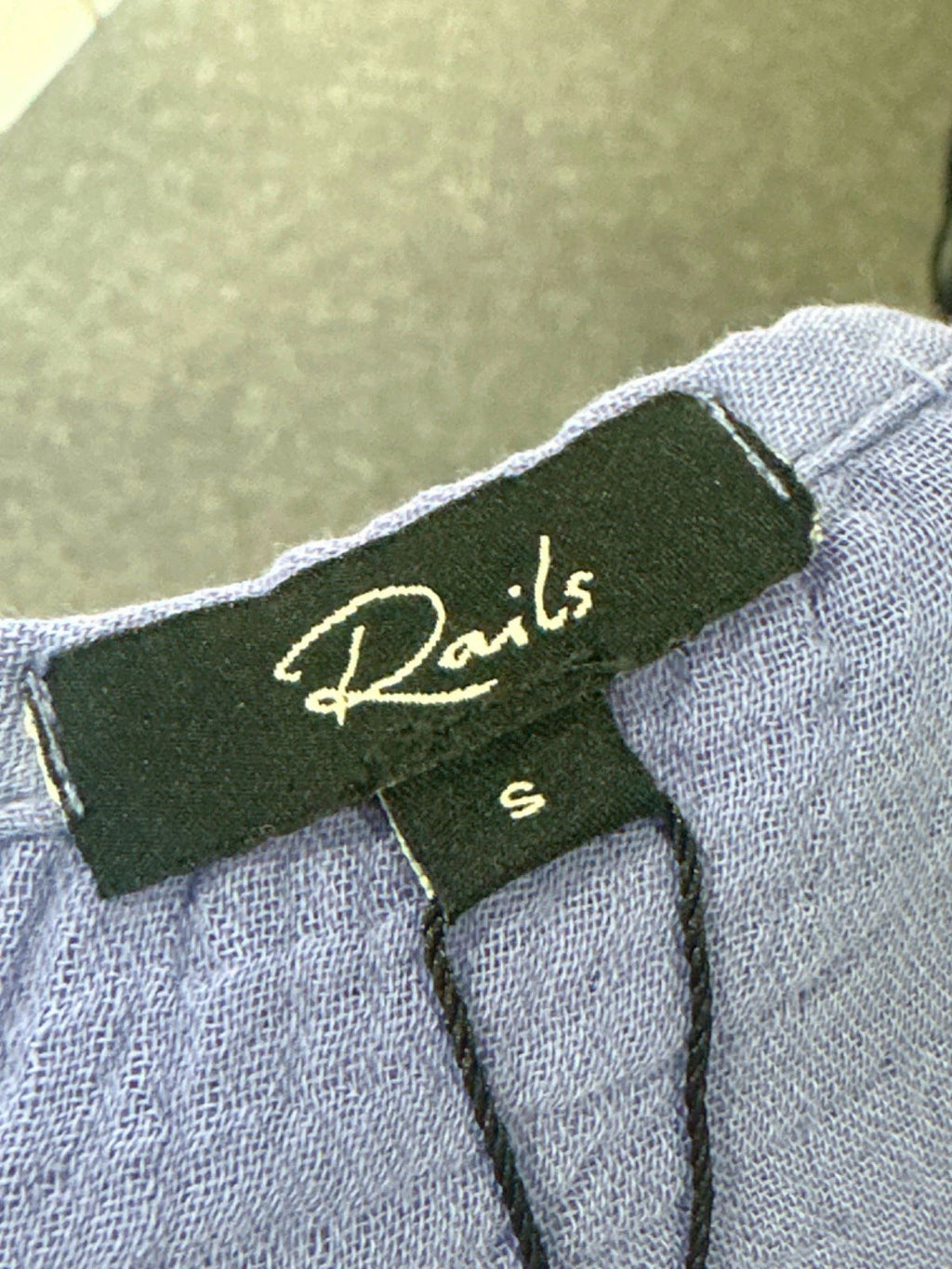 Rails Periwinkle Blue Jennica 100% cotton Double Gauze Strappy Dress UK S