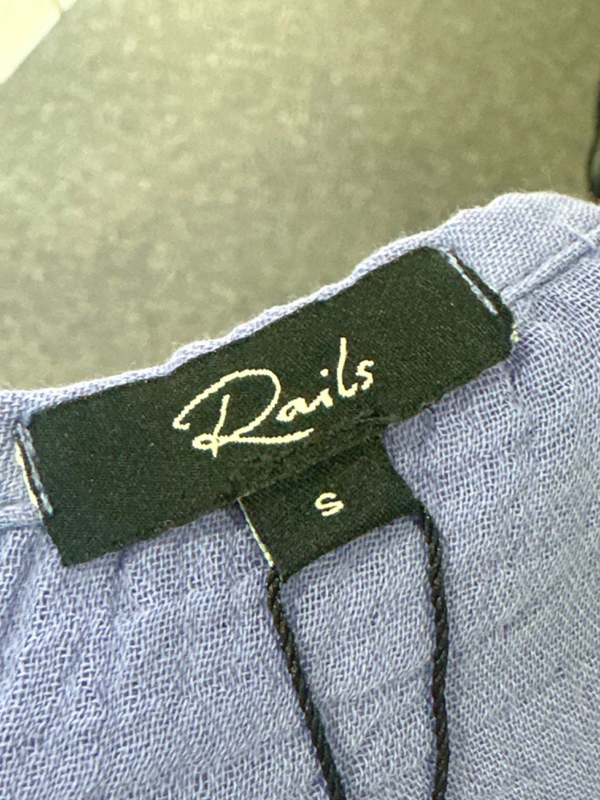 Rails Periwinkle Blue Jennica 100% cotton Double Gauze Strappy Dress UK S