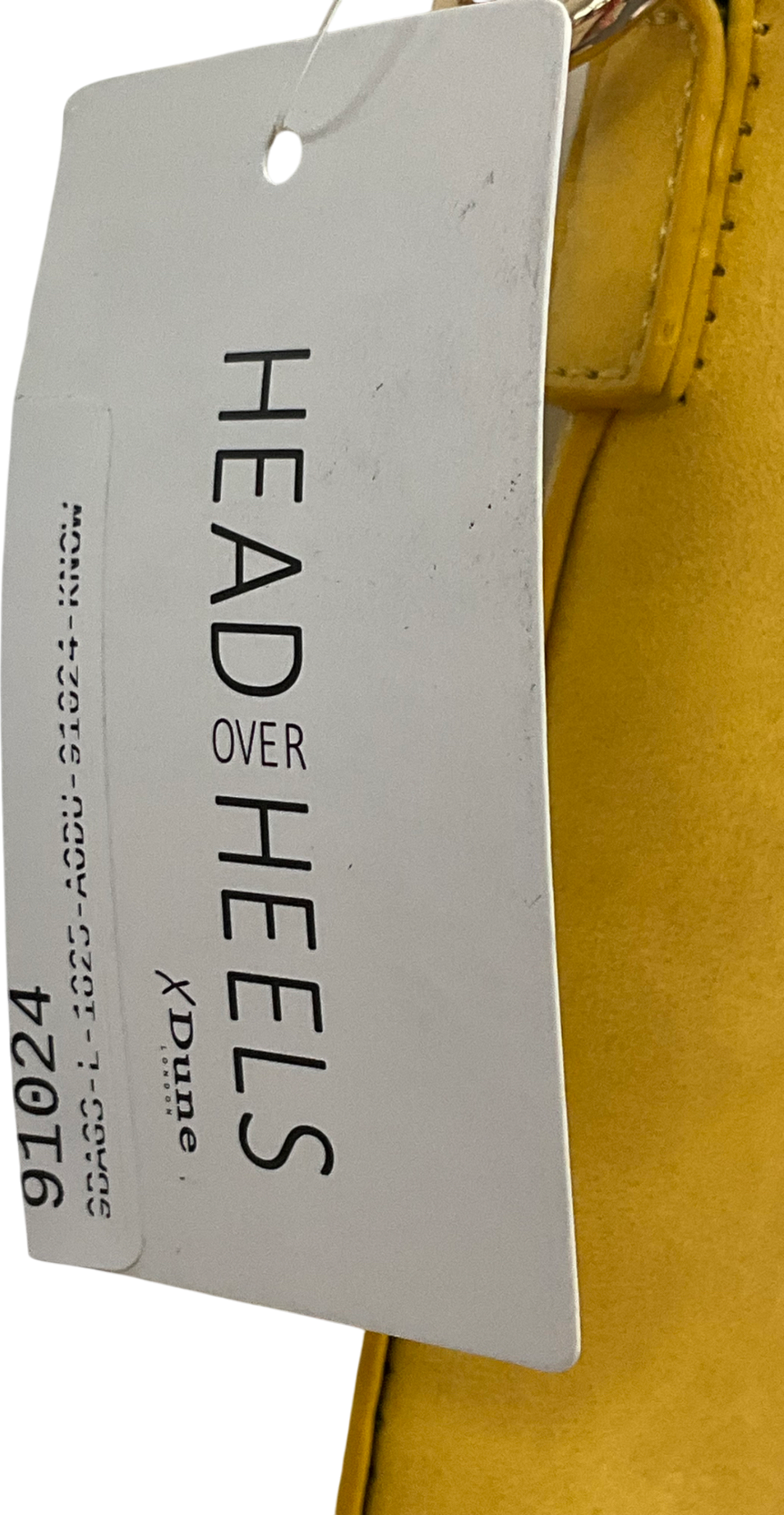 Dune Yellow Square Handle Handbag With Long Strap