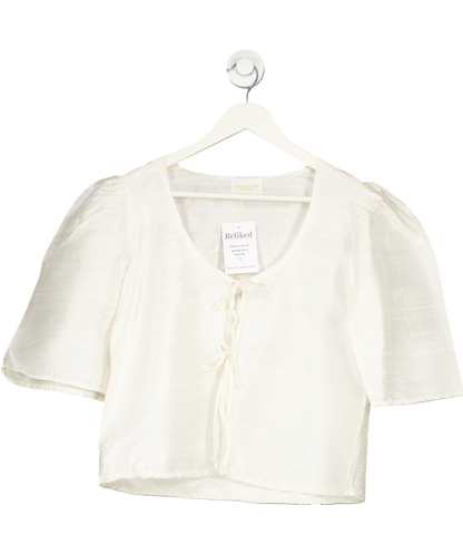 Maison Cleo Cream Agnes Blouse 100% Silk UK 8