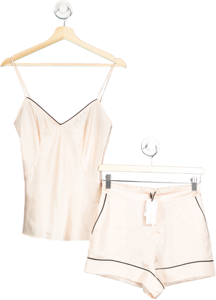 Agent Provocateur Pink Classic Silk Shorts And Camisole Top UK 8