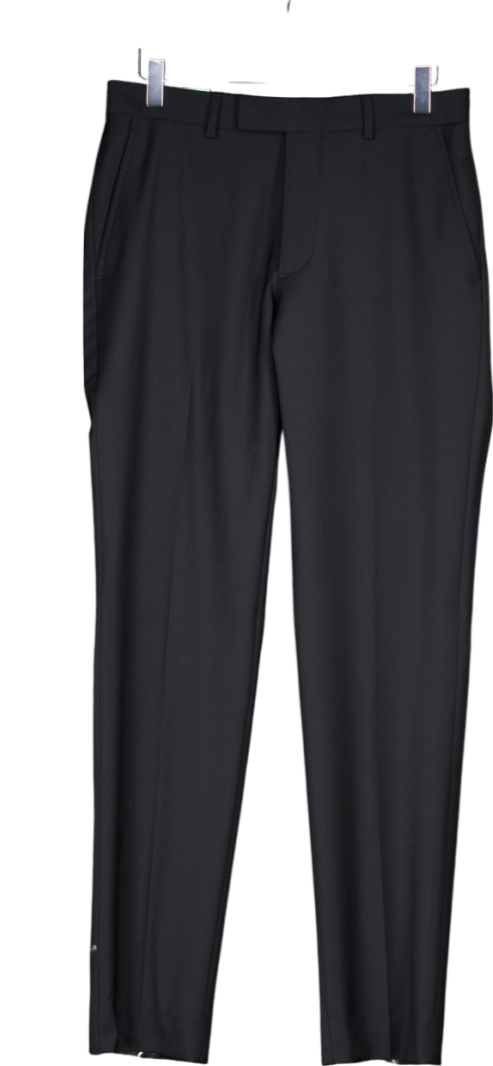 Moss Black Tailored Fit Suit Trousers W28