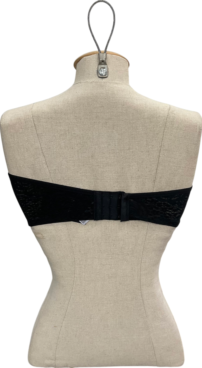 Wacoal Black Halo Lace Strapless Bra UK 36DD