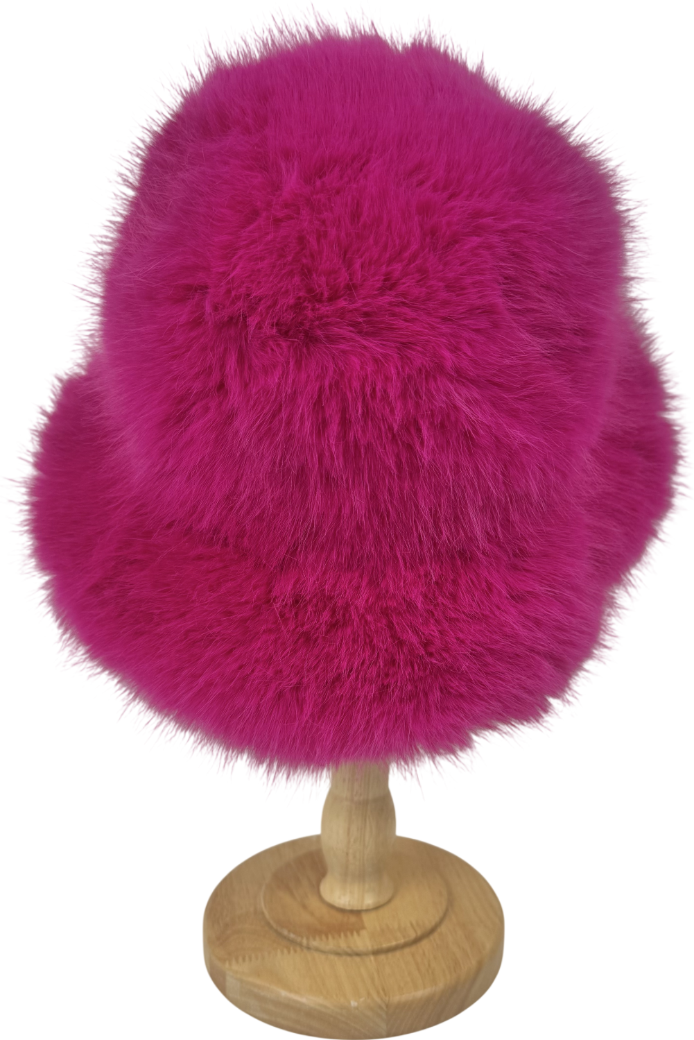 Pink Faux Fur Bucket Hat
