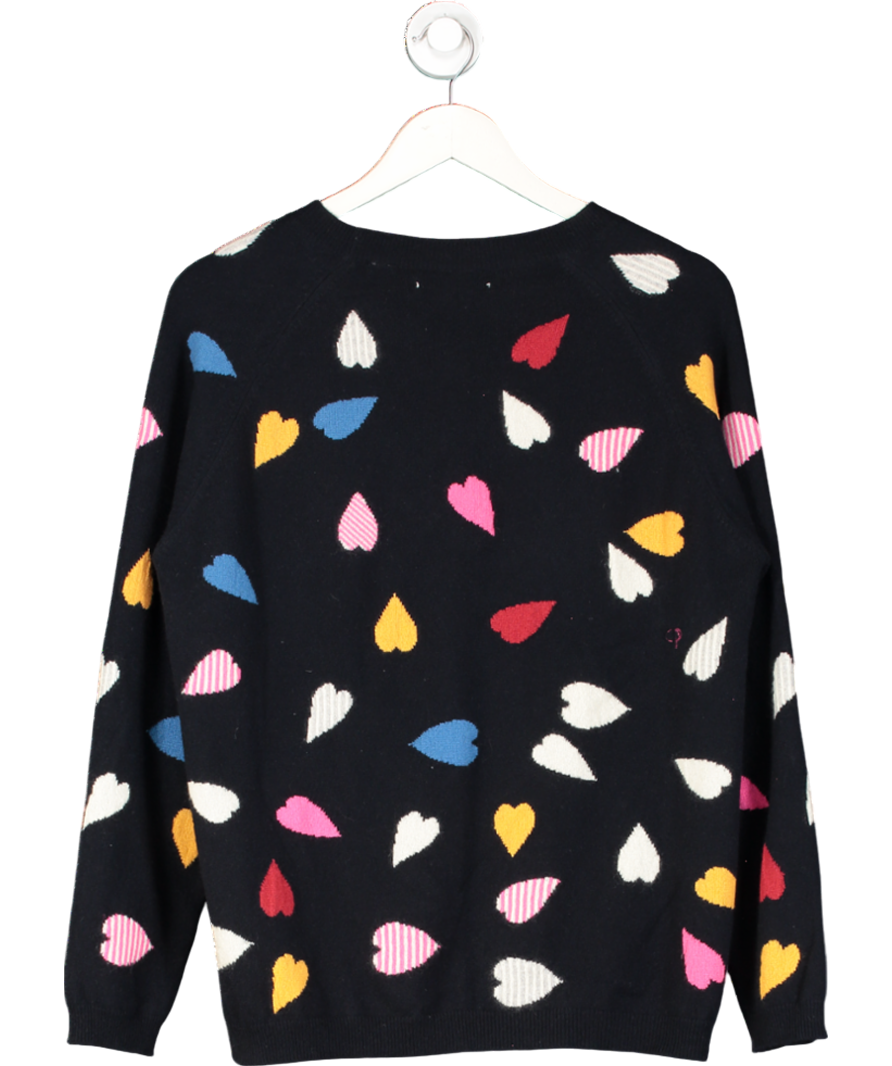 Chinti And Parker Blue Cashmere Hearts Sweater UK L