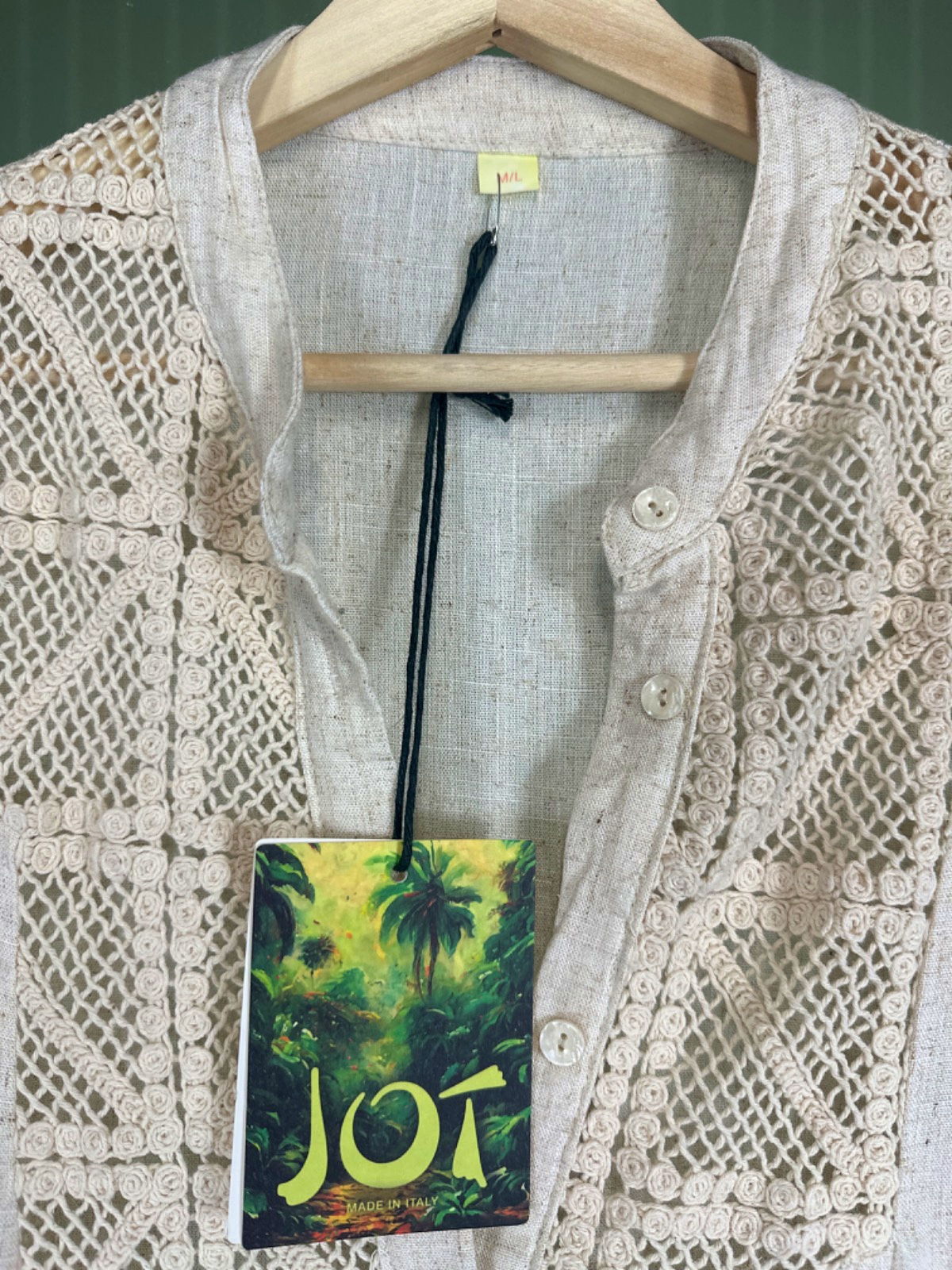 JOT Beige Crochet Maxi Dress M/L