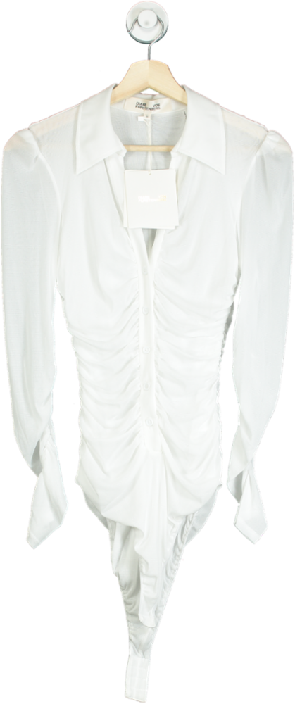 Diane Von Furstenberg Ivory Giorgi Bodysuit UK M