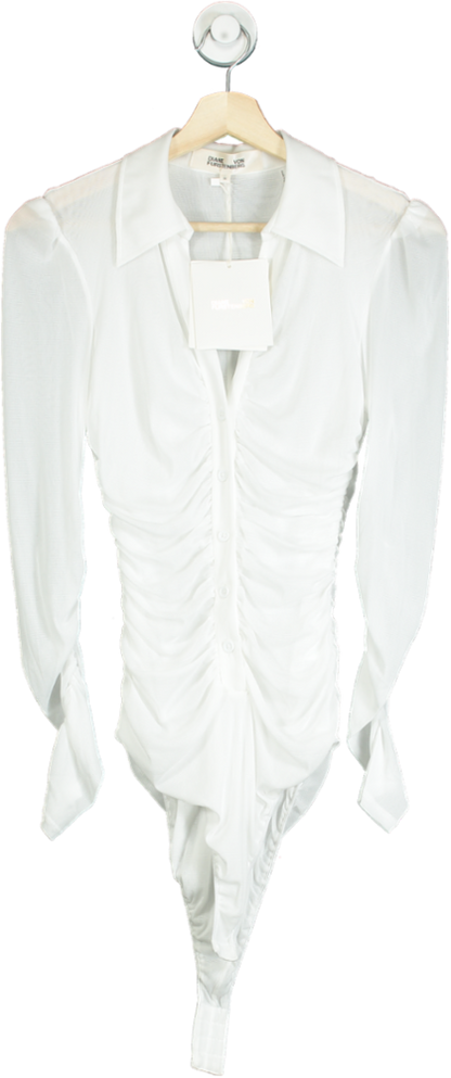 Diane Von Furstenberg Ivory Giorgi Bodysuit UK M