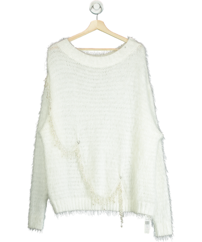 PROD White Pendant Sweater UK M