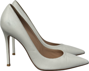 Gianvito Rossi White Gianvito 105 Iconic Stiletto Heel Shoes UK 7 EU 40
