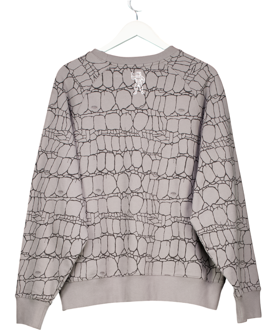 Billionaire Boys Club Grey Gator Camo Arch Logo Crew Sweatshirt UK L