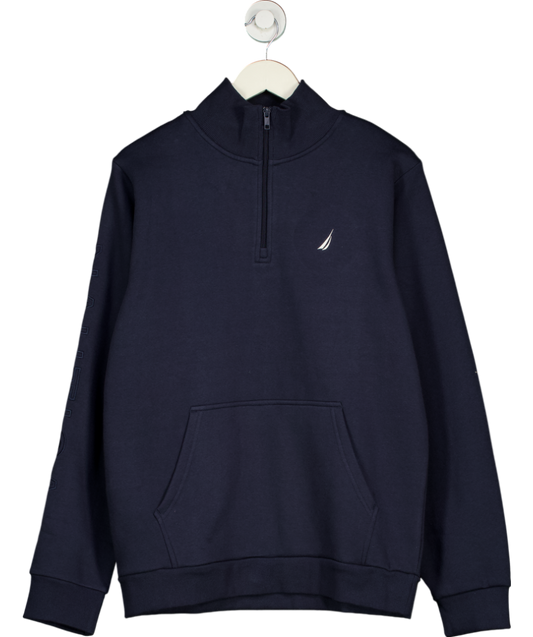 nautica Blue Leon Quarter Zip Top UK L