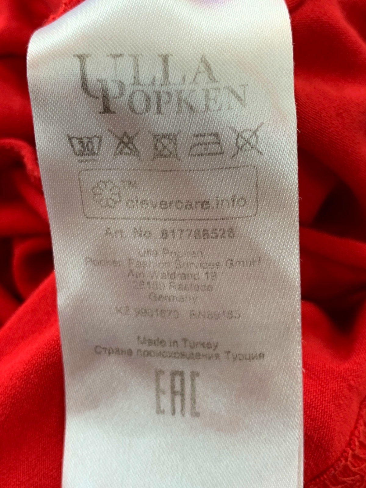 Ulla Popken Red Sleeveless Top UK XXXL