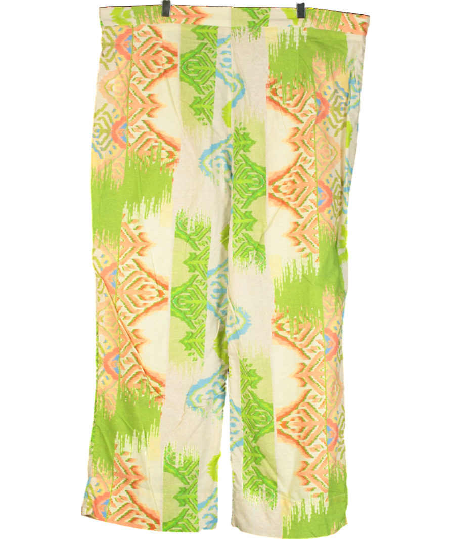 Never Fully Dressed Green Abstract Trousers UK 24