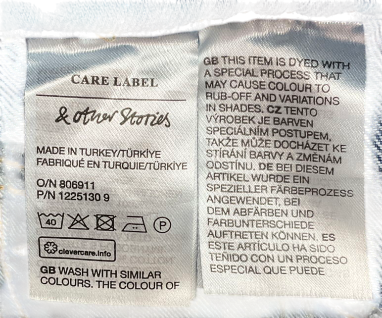 & Other Stories Denim Maxi Full Skirt With Minimal Front Pleat Detail In Blue Wash UK 8