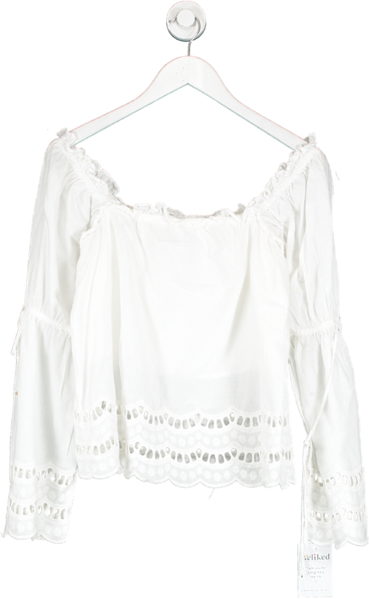 seven wonders White Embroidered Shirt UK 6