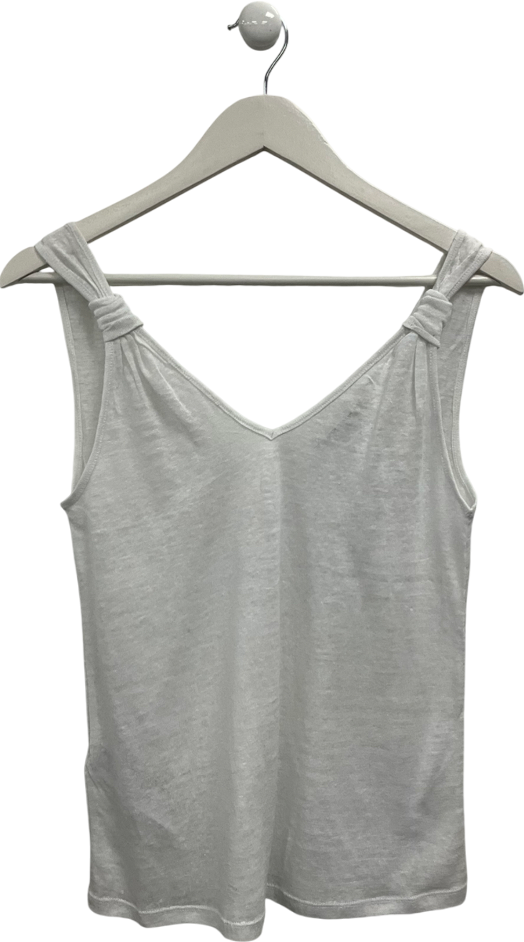 MANGO White Fine Knit Tank UK S