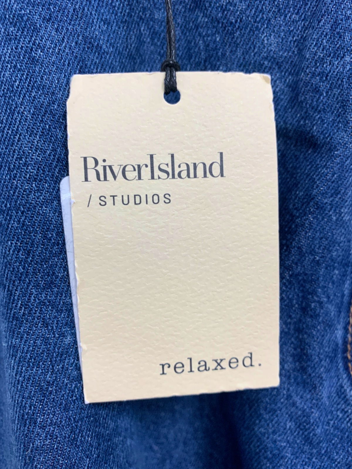 River Island Blue Relaxed Denim Skirt UK 8