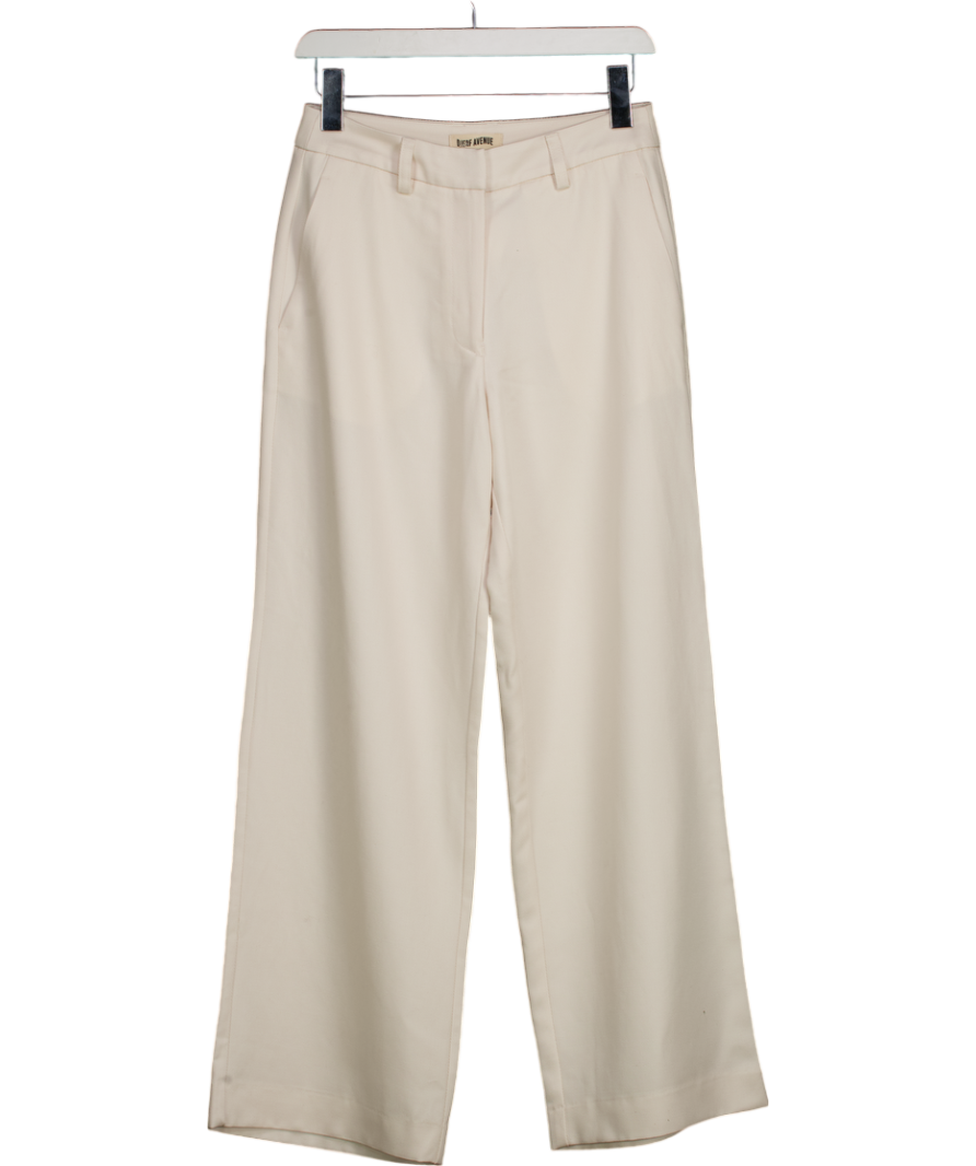 djerf avenue Cream Occasion Pants White UK XS