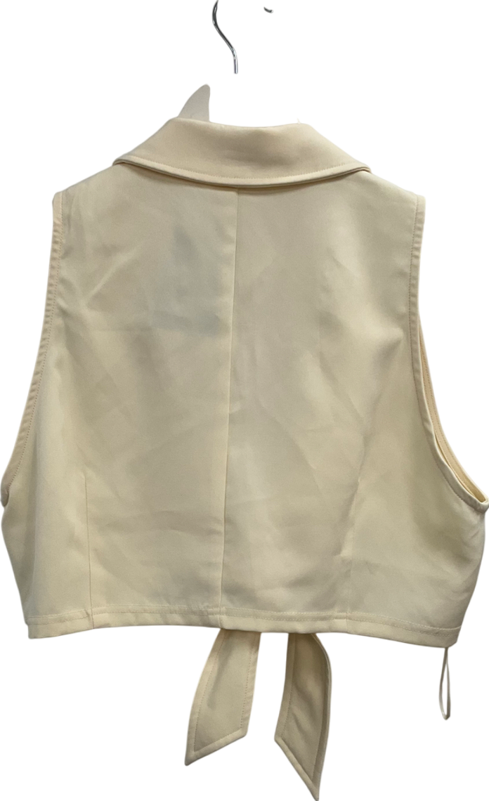 4th & Reckless Cream Tie Front Top UK 16