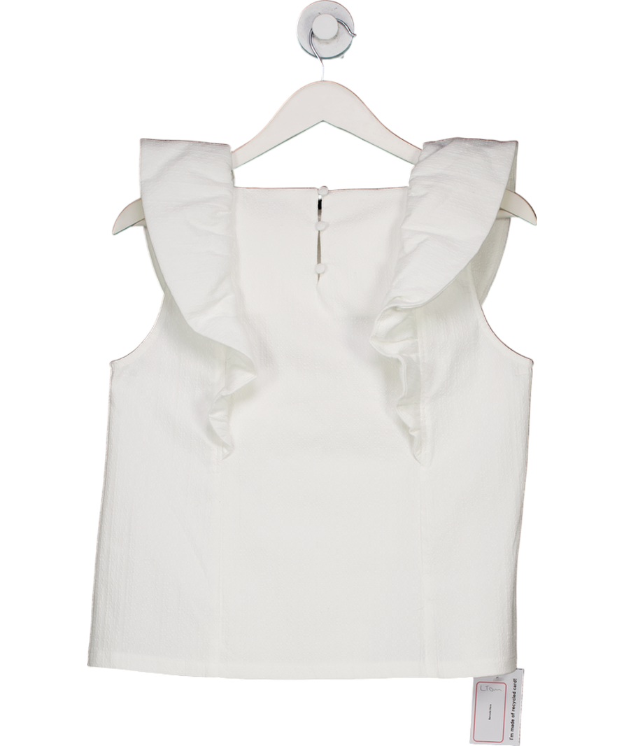 ROSAÉ PARIS White Le Amandiers Sleeveless Top UK 8