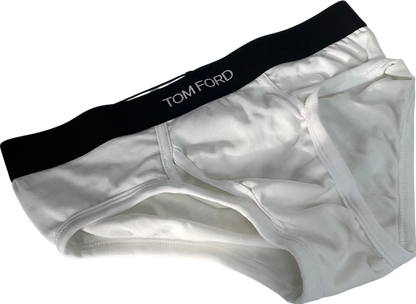 Tom Ford White Stretch-cotton Briefs UK S