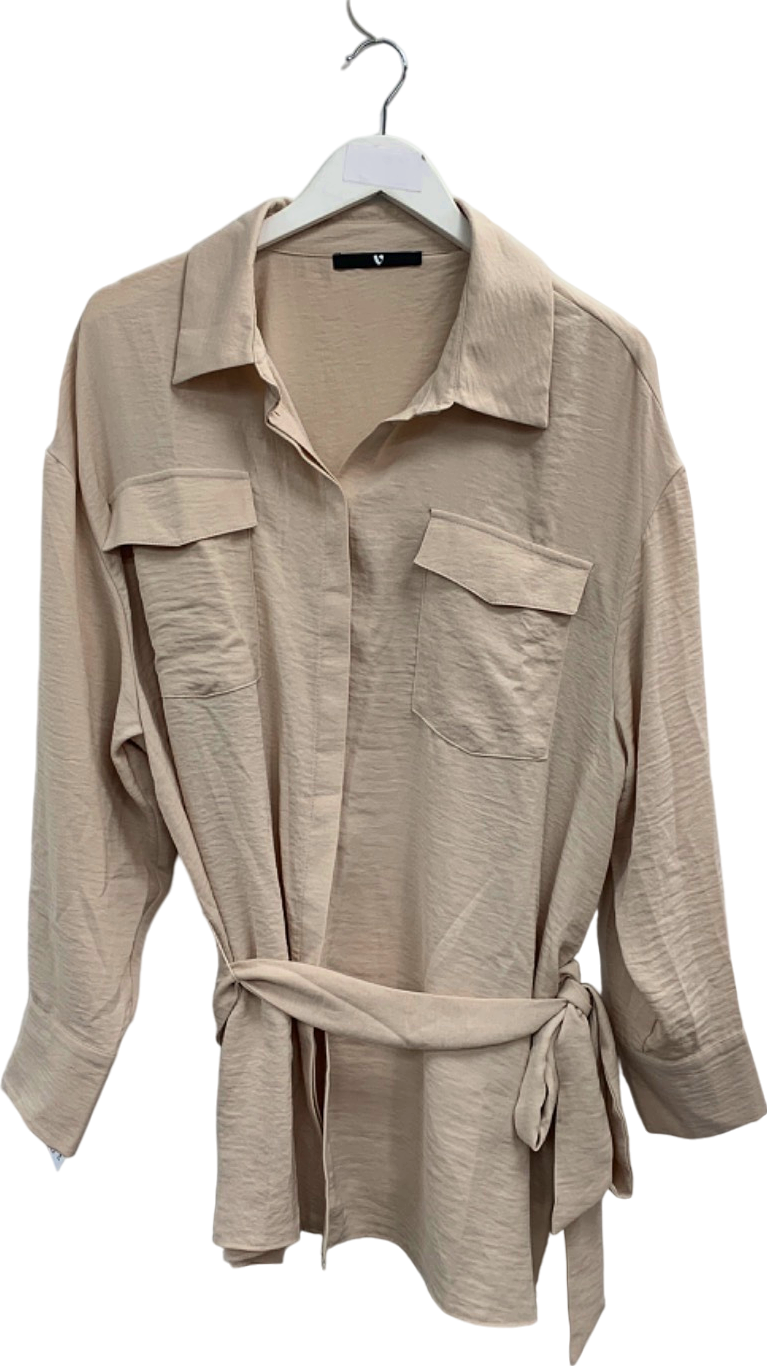 V by Very Beige Wrap Front Top UK 20